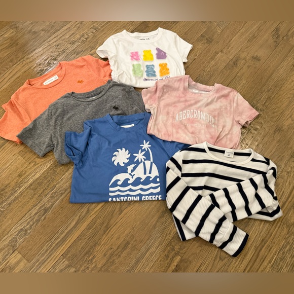 Lot of 6 Abercrombie kids shirts 7/8 - Picture 1 of 4